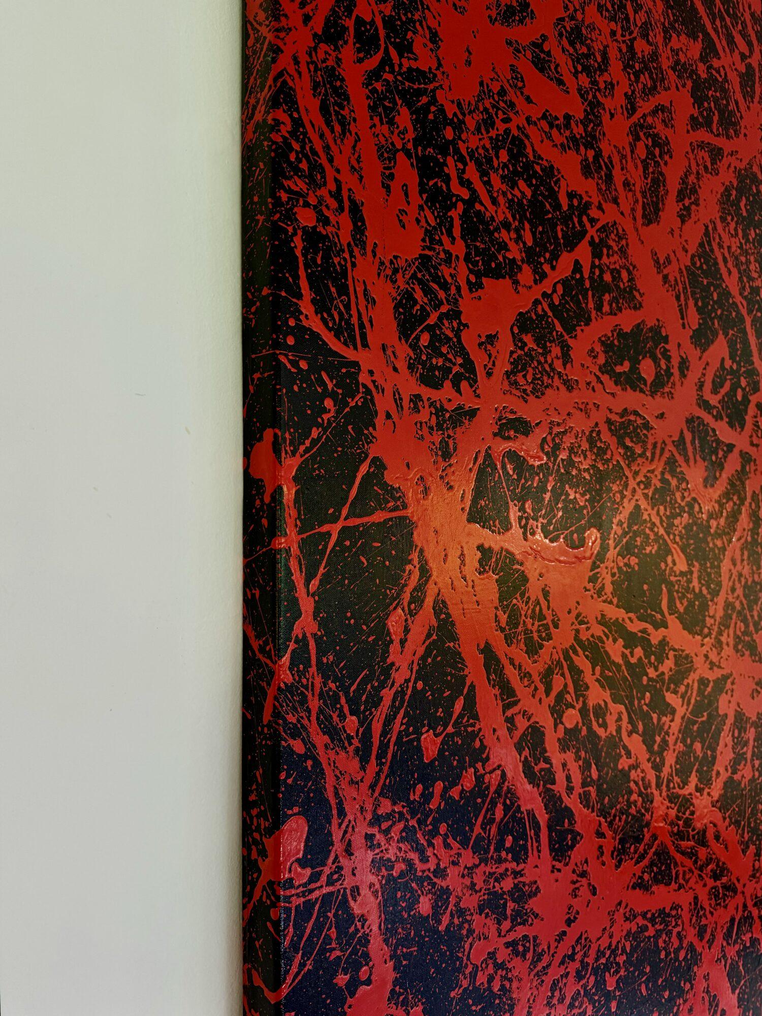 Tessitura rossa su una tela astratta — 9